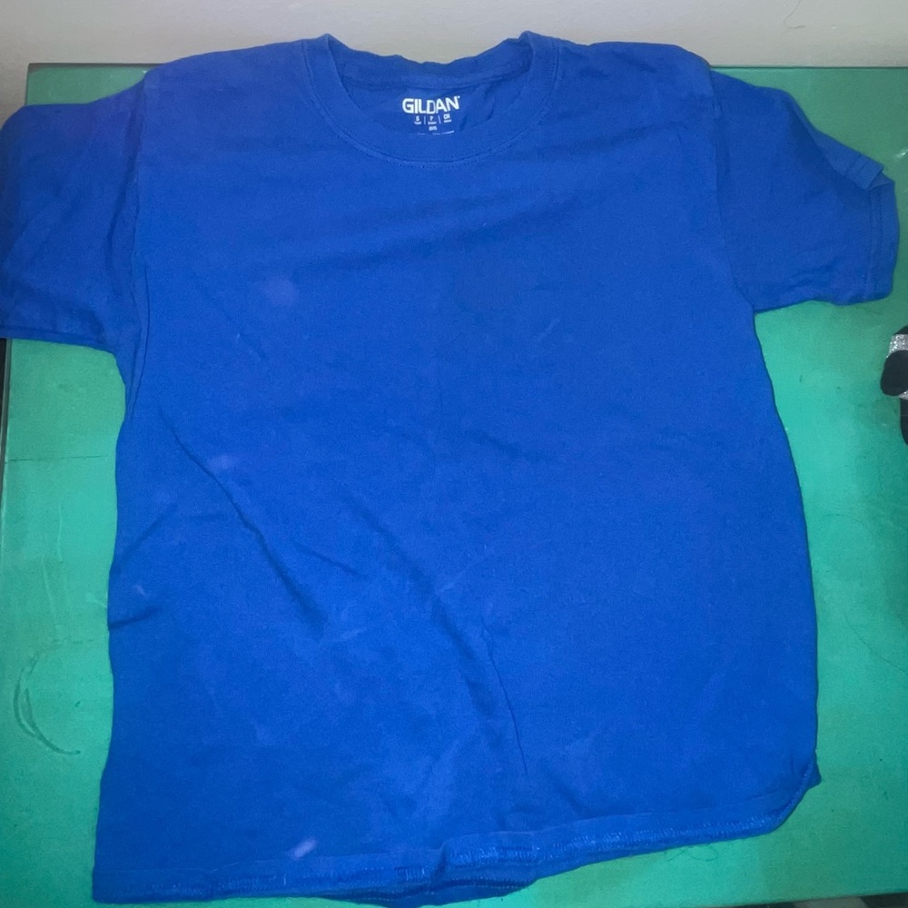 Plain blue T-shirt